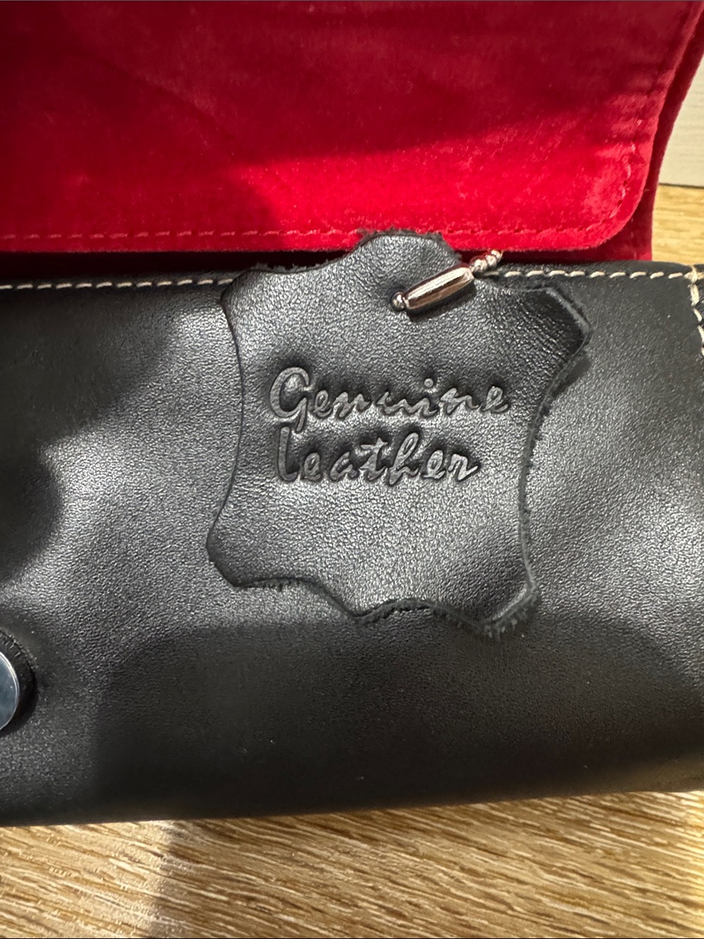 Vintage Mila Paoli Red Genuine Leather travel jewelry case - Picture 6 of 6